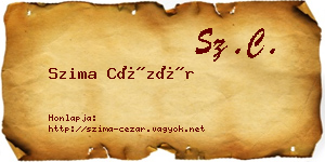 Szima Cézár névjegykártya